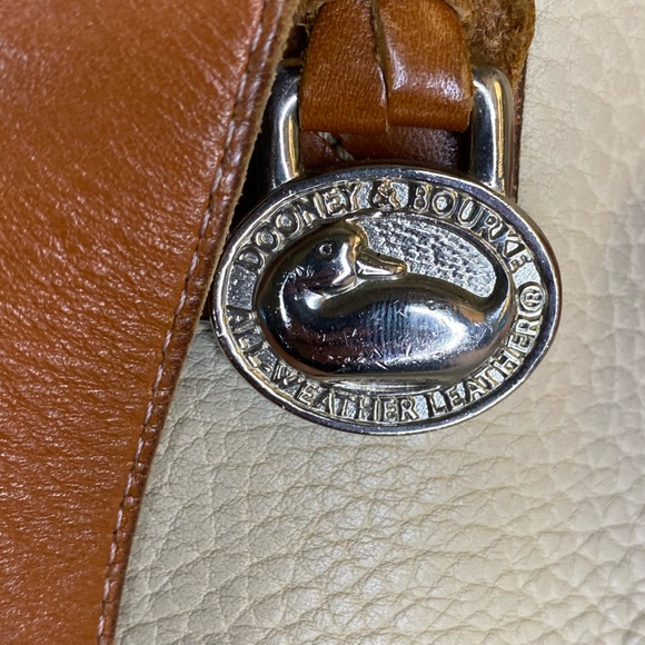 Dooney & Bourke All Weather Leather Cream and Beige Tote - Picture 12 of 13